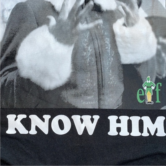 Elf Movie Black Long Sleeve Shirt - SANTA!
OMG! I KNOW HIM! Christmas - Picture 4 of 6